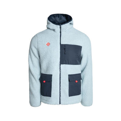 RENO giacca in pile unisex con cappuccio. calda e accogliente con tasche funzion