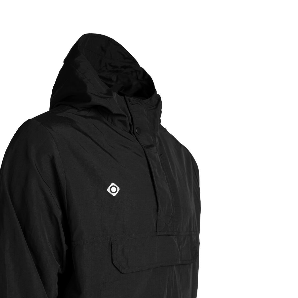 Giacca a vento CHIETI stile canguro con cappuccio e tasca centrale con zip 3/5