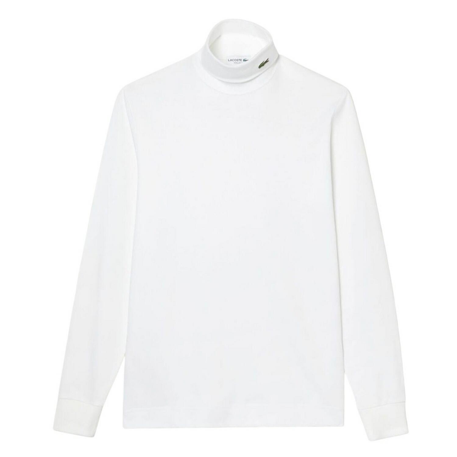 LACOSTE Mens Cotton Turtle Neck TShirt (White)