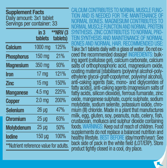 Multiminéraux - Multi Mineral Complex - 100 Comprimés 3/3