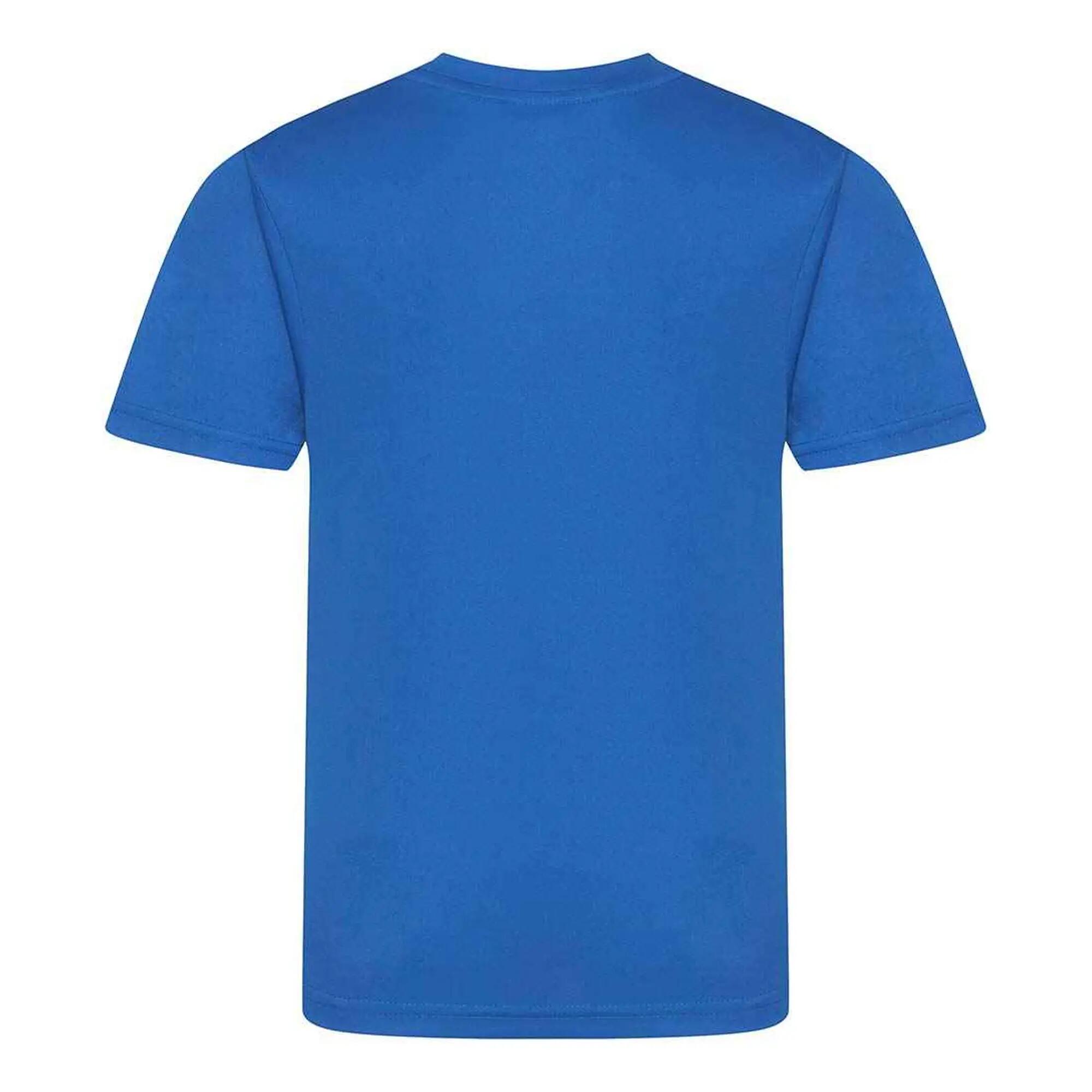Maglietta A Maniche Corte Cool Smooth Bambini/e AWDis Blu Reale 2/2
