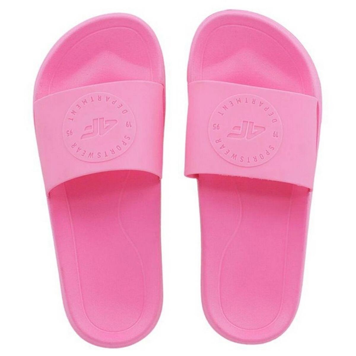 Claquettes Style Logo F045A Femme (Rose) 4/5