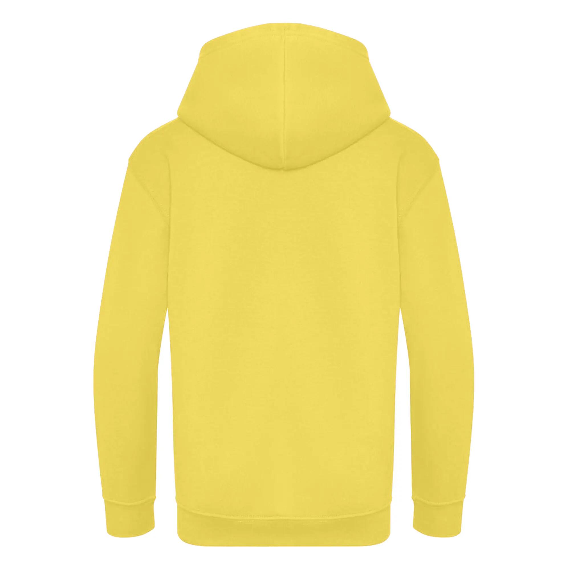 Felpa Con Cappuccio Bambini Awdis Giallo Sole 2/2