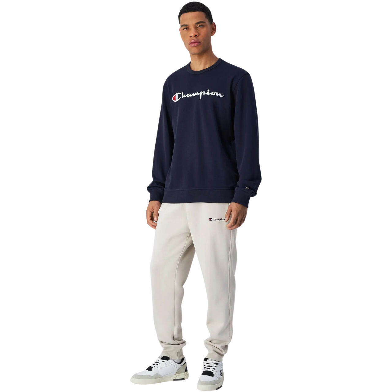 Champion Sweat-shirt homme à col rond, manches longues, 70% coton 30% polyester 5/5