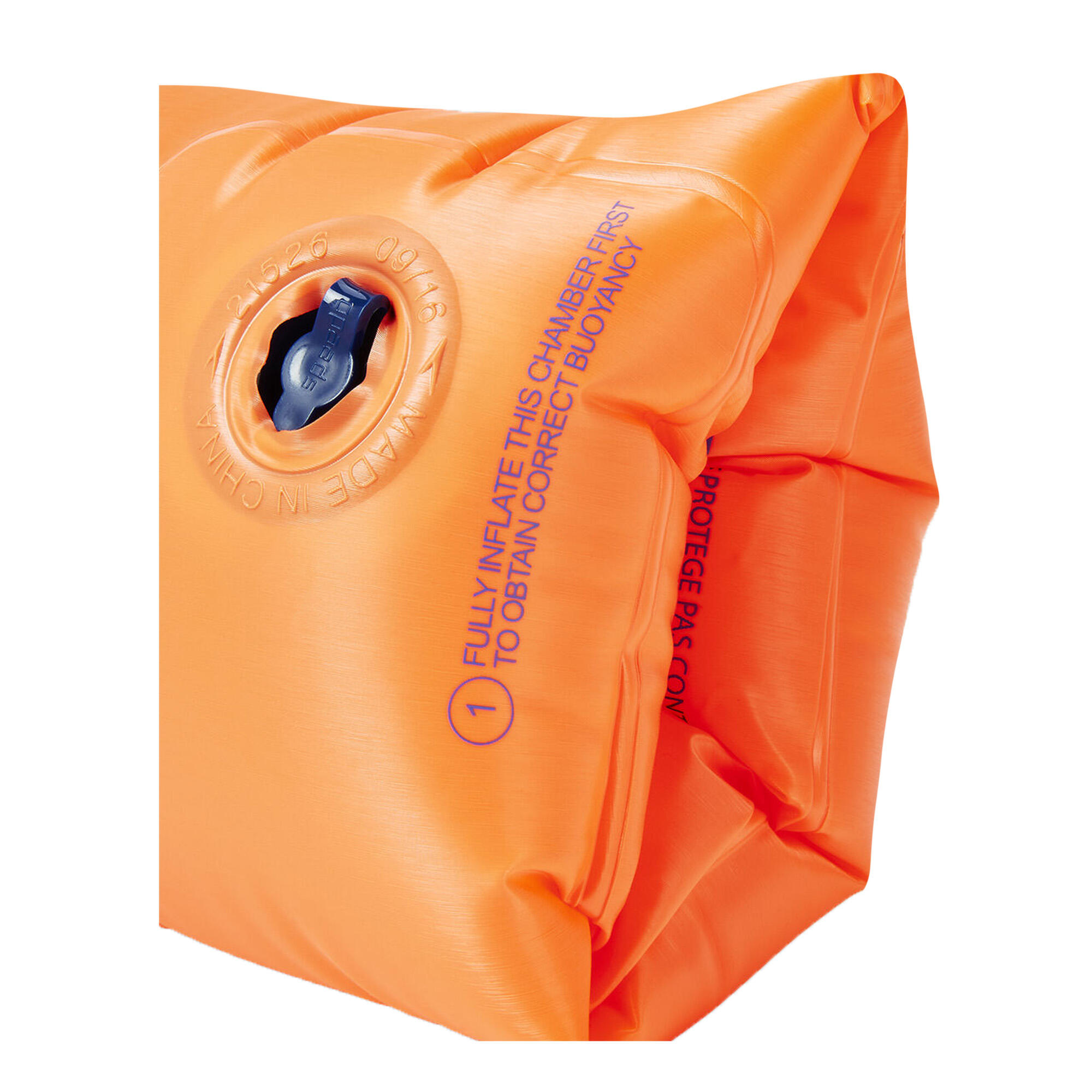 Childrens/Kids Rollup Swimming Armbands (Bright Orange/Blue) 2/4