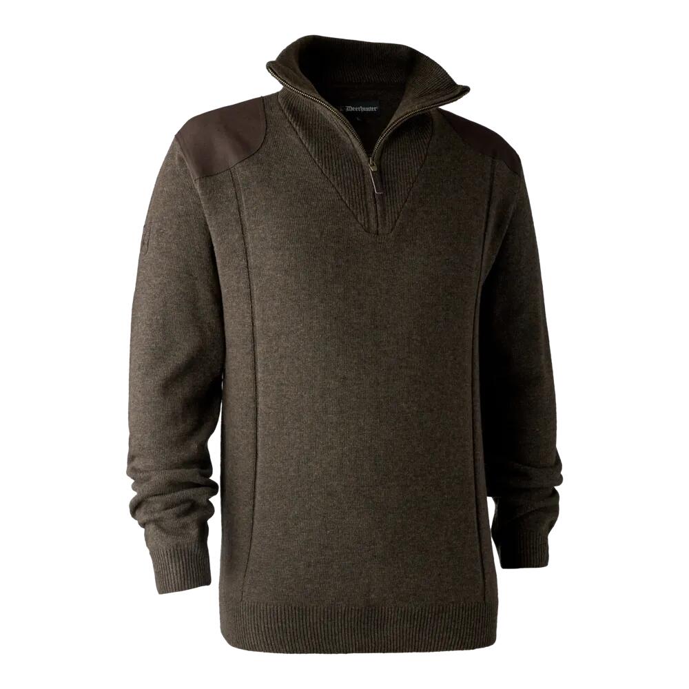 Deerhunter - Pull De Chasse Col Zip Deerhunter Sheffield Dark Elm - M - Pull - Vert - Decathlon