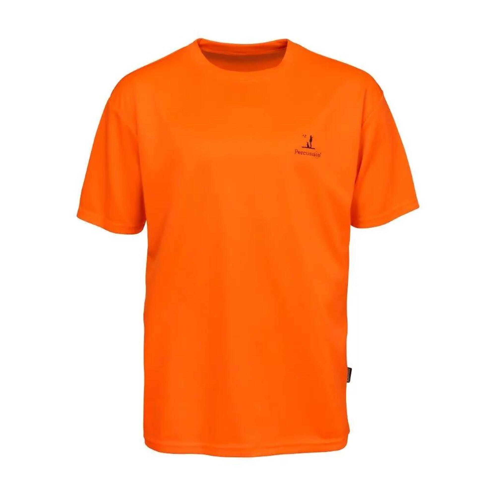Percussion - Tee-shirt De Chasse Percussion Orangle Fluo -xxxxl - T-shirt Manches Courtes - Marron|vert - Decathlon