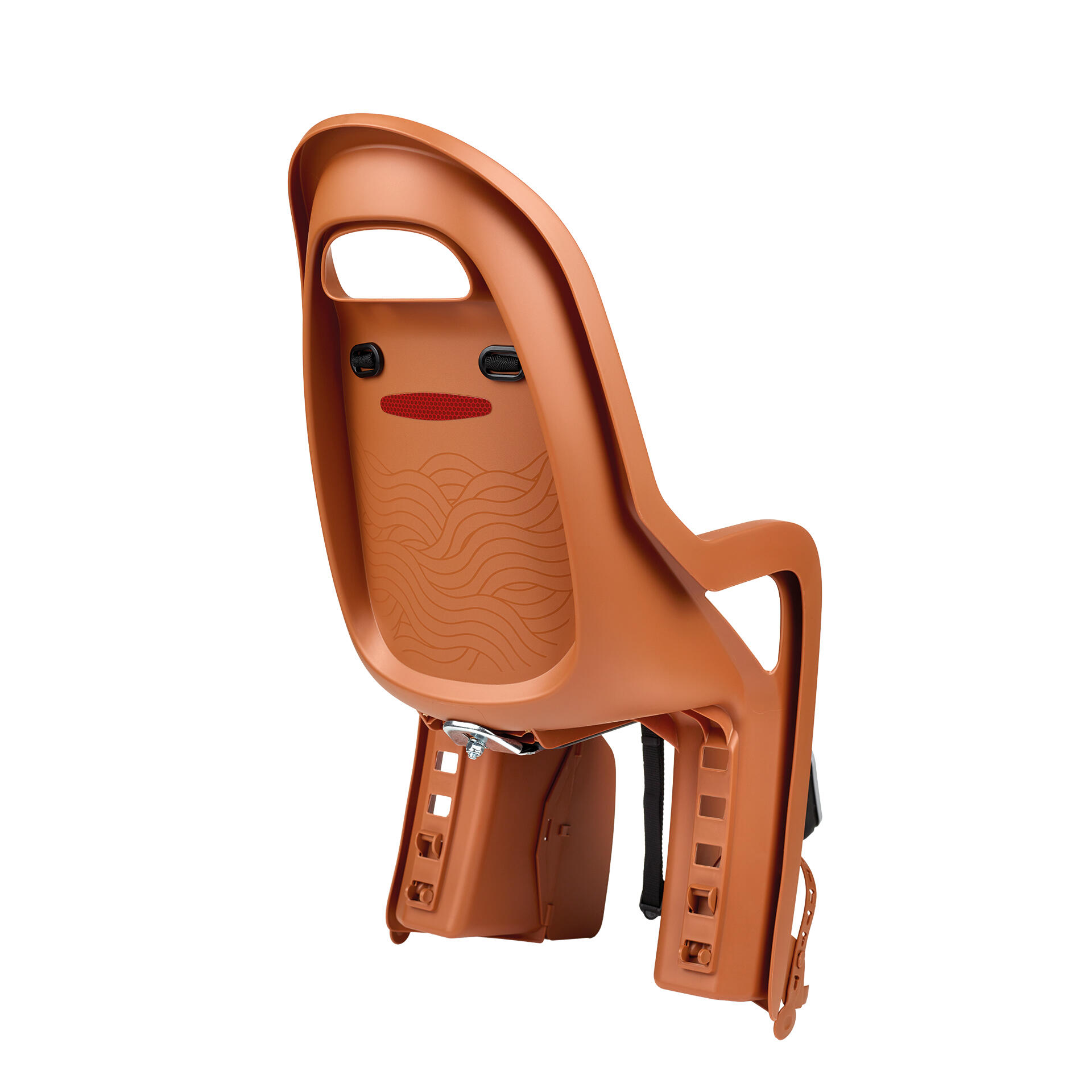Siège vélo arrière Groovy à fixation sur cadre Brun caramel et noir 2/6