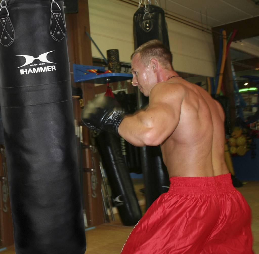 Saco de boxeo cuero Premium 120 cm Hammer 2/2