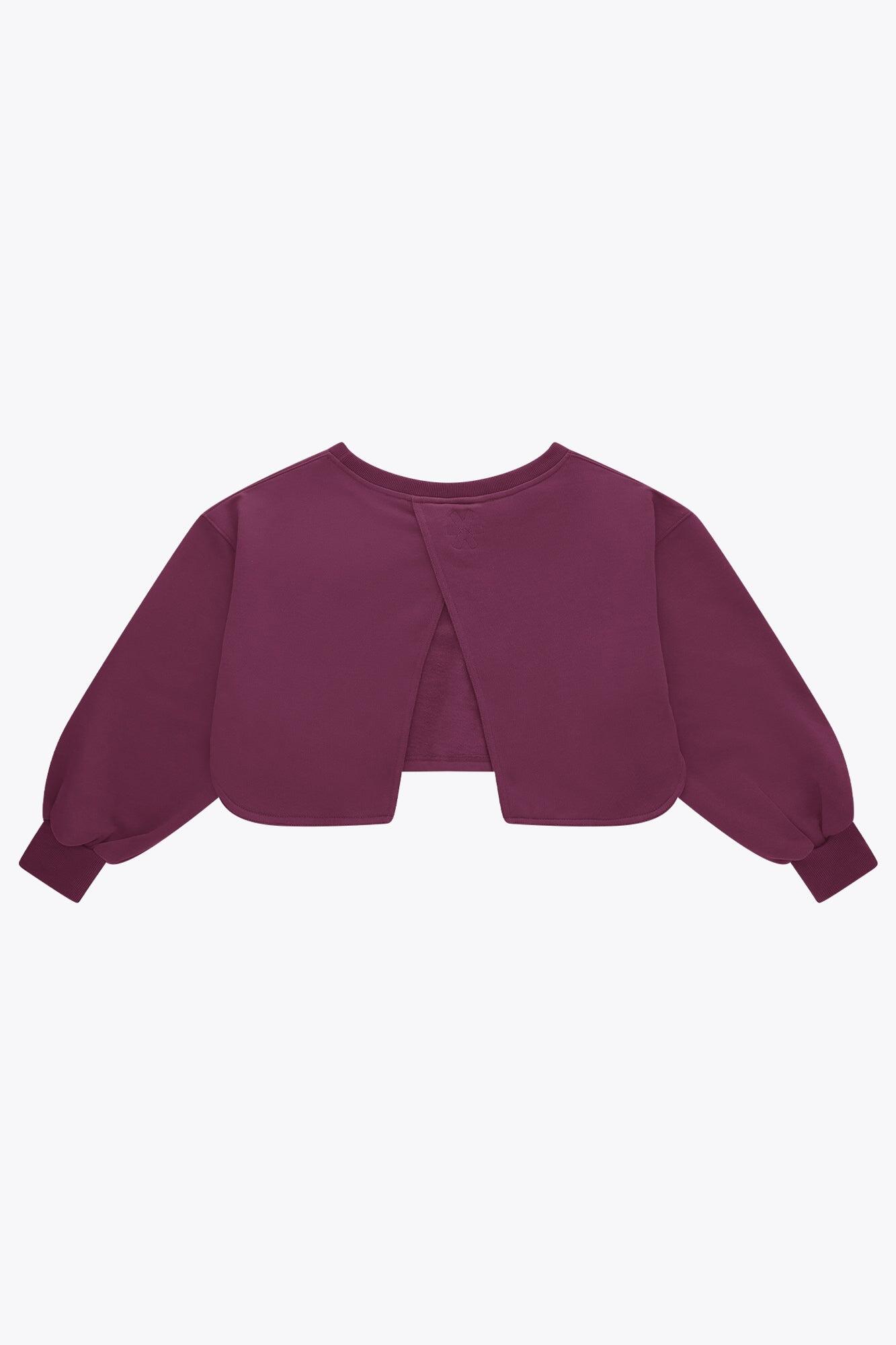 Pull croisé dans le dos pour femme Osaka | Laque cerise 3/6