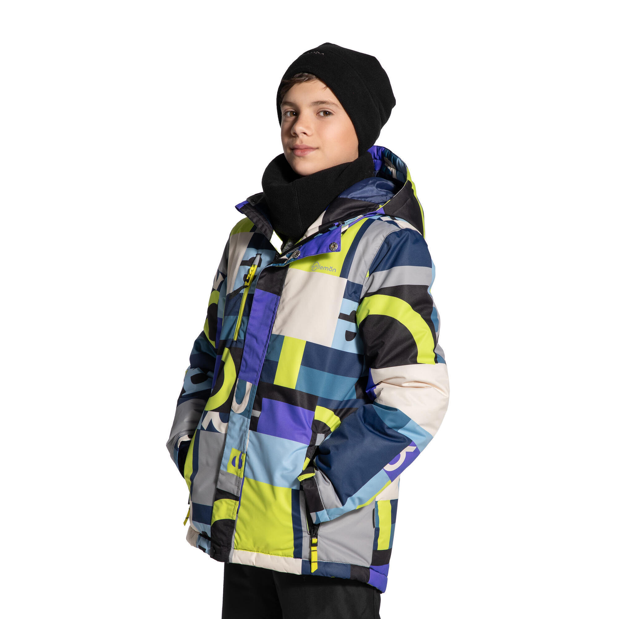 LEMON EXPLORE Dětská lyžařská bunda s kapucí snowboard ThermoTEX ZL4