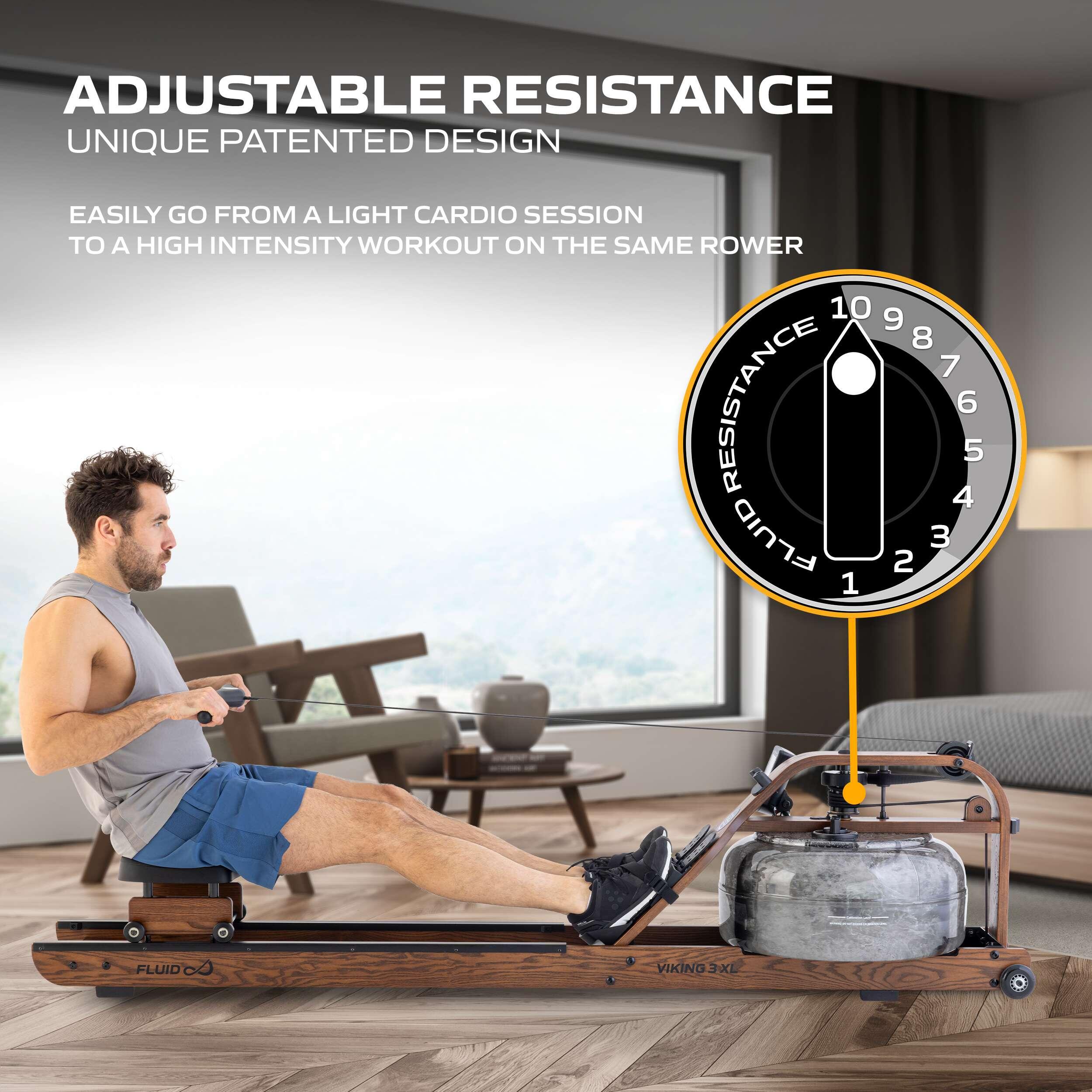 Remo Máquina de Agua 10 Niveles Resistencia Fluid Viking 3 XL 5/7