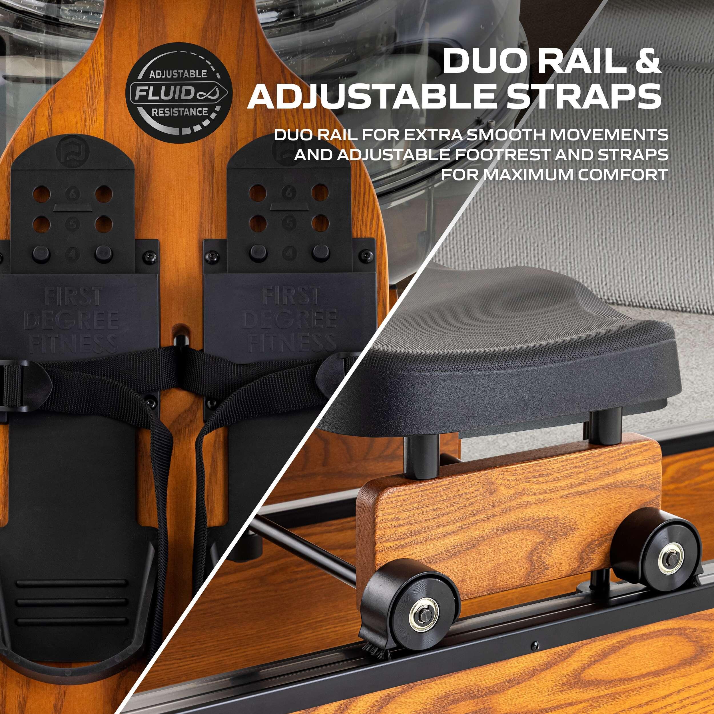 Fluid Rower Viking PRO XL Wasser Rudergerät Dual Rail 6/7