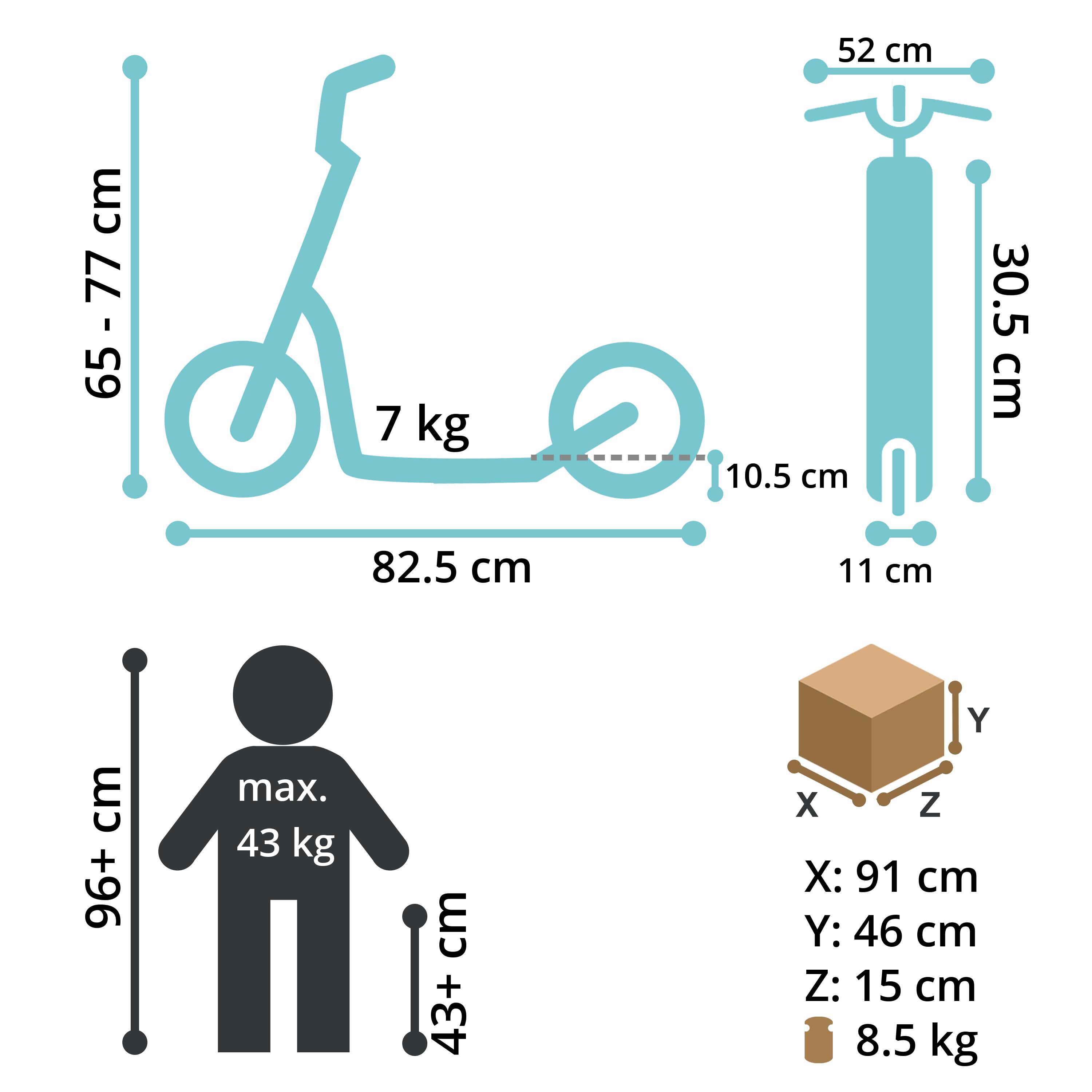 Monopattino con granruote 10", per bambini 5 anni, pneumatici ad aria, NewGen 5/5