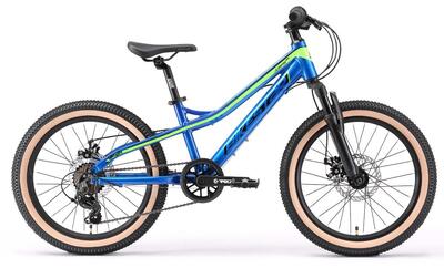 MTB 20" alluminio. bici bambini 6 anni. hardtail. 21 velocità. freno a disco