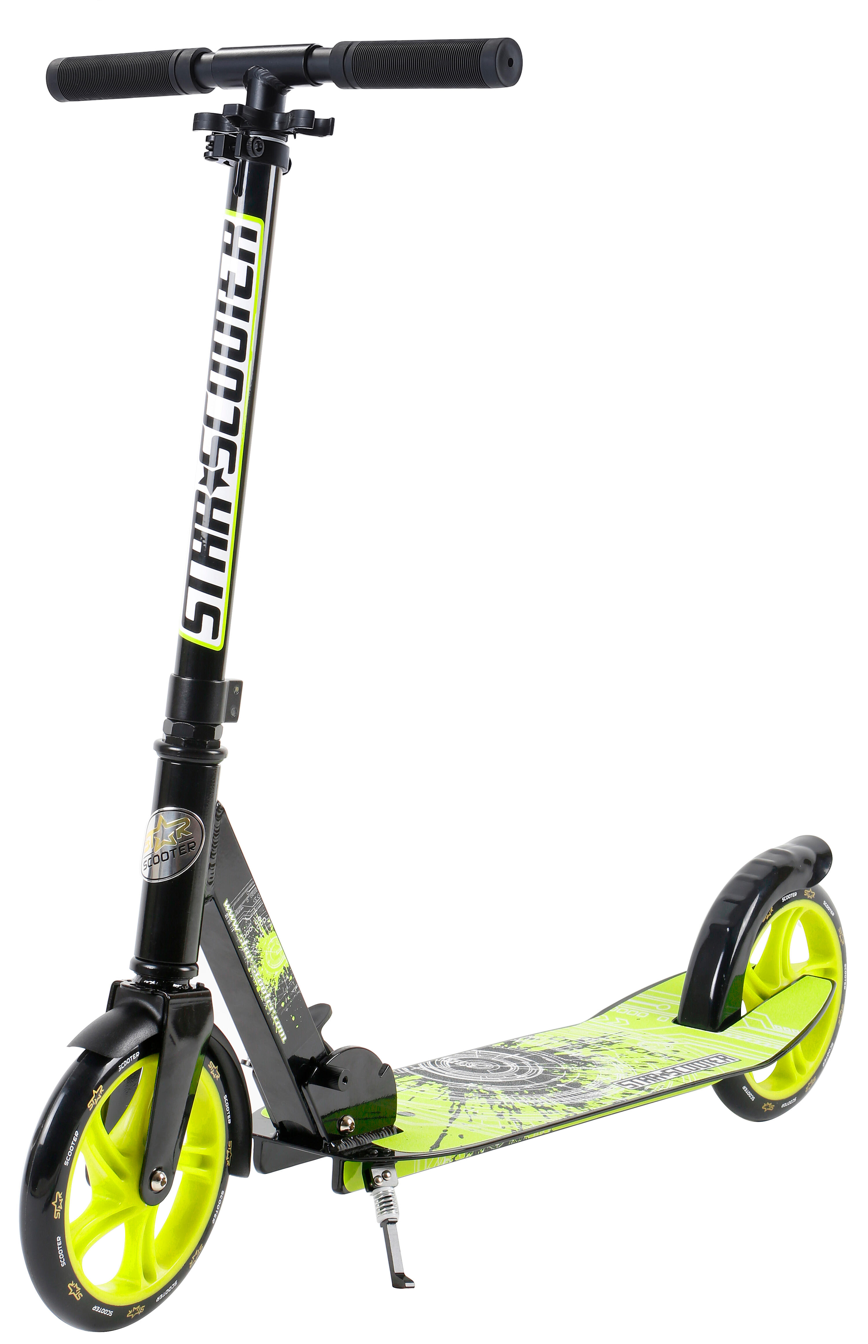 Trottinette grandes roues 205mm, pour enfants 8 ans, pliable, marchepied XXL 2/4