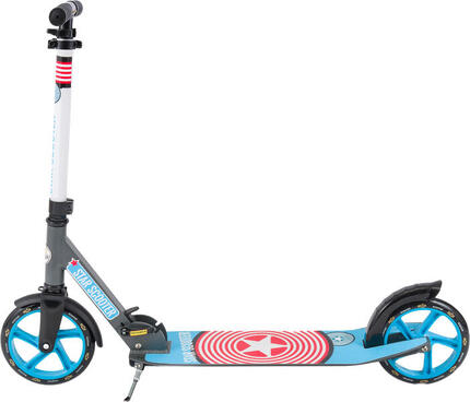 Trottinette grandes roues 205mm, pour enfants 8 ans, pliable, marchepied XXL