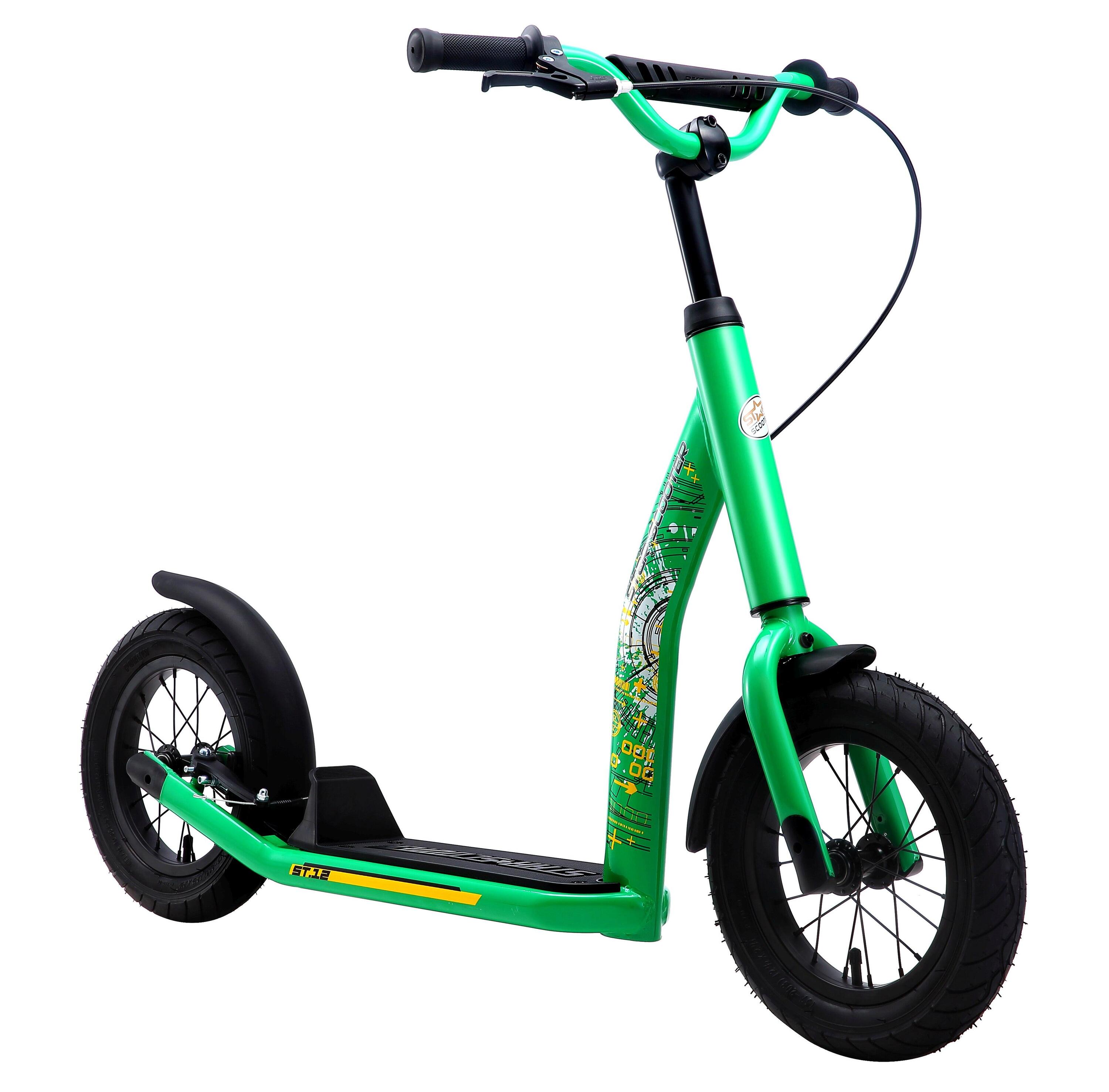 Monopattino con grandi ruote 12", per bambini 8 anni, pneumatici ad aria, NewGen 2/5