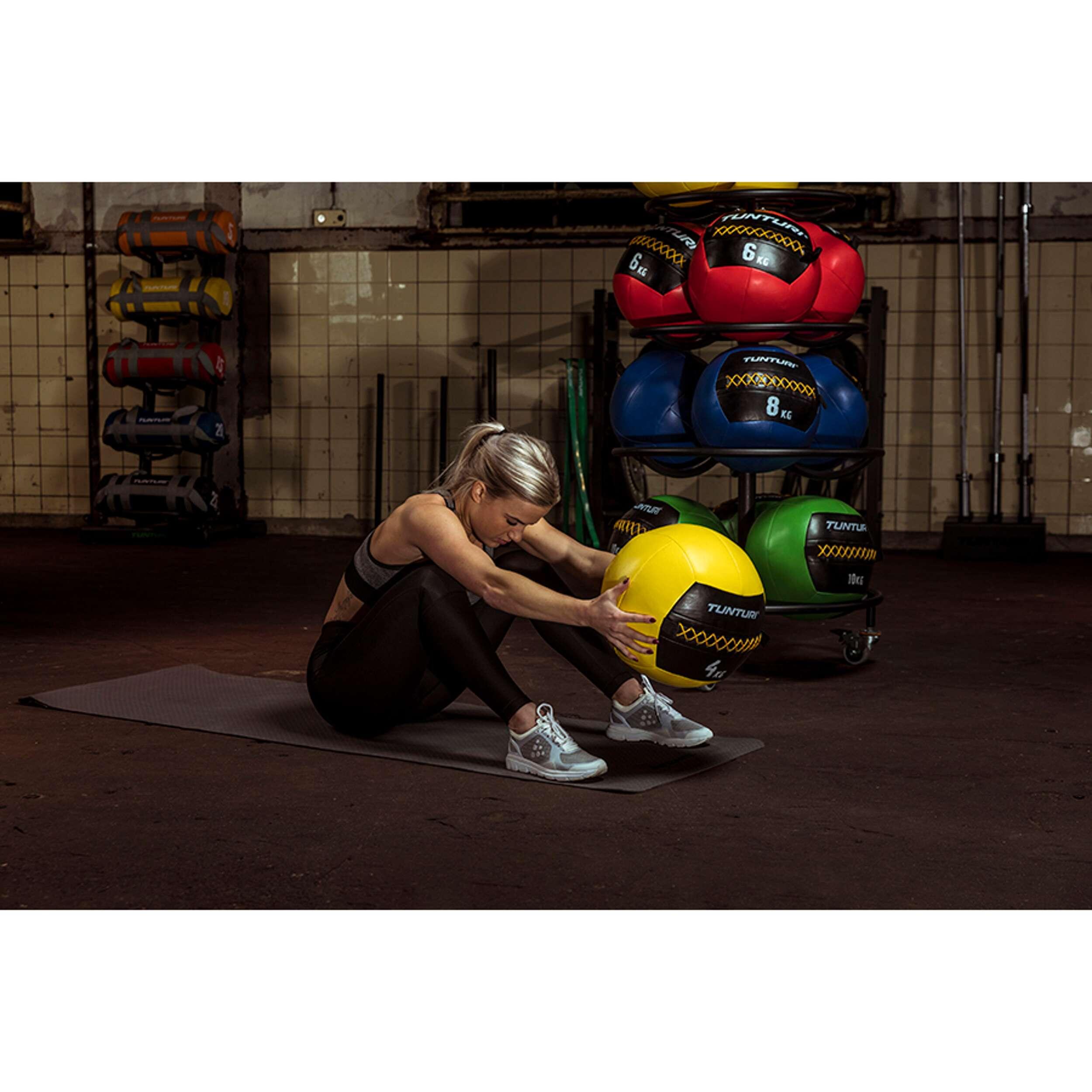 Pelota de pared de entrenamiento funcional 8kg azul 6/7