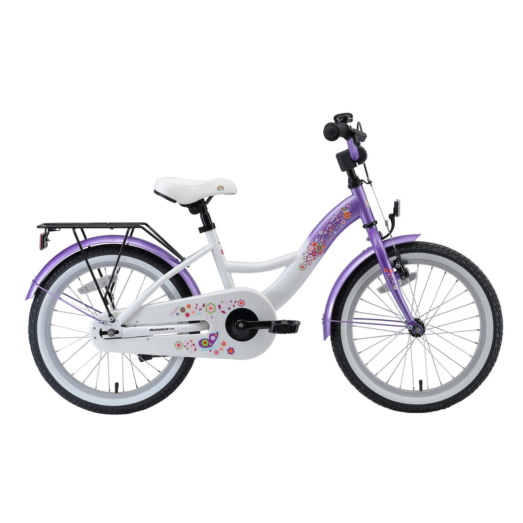 Bikestar - Vélo Enfant 18 Pouces À Partir De 5 - 7 Ans, Vtc Classic - Vélo Enfant - Violet - Decathlon