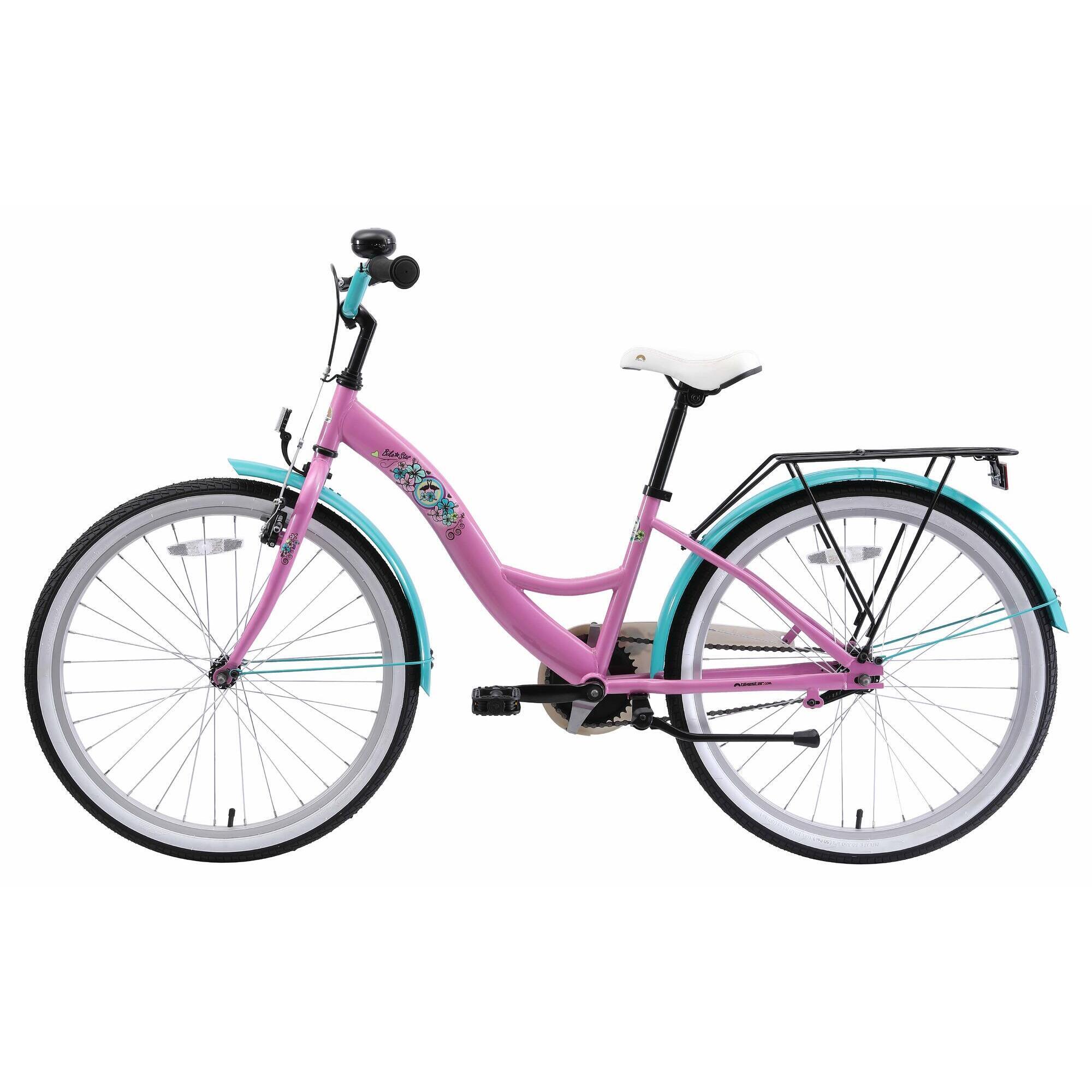 Bikestar - Vélo Enfant 24 Pouces À Partir De 8 - 11 Ans, Vtc Classic - Vélo Enfant - Rose - 24" - Decathlon