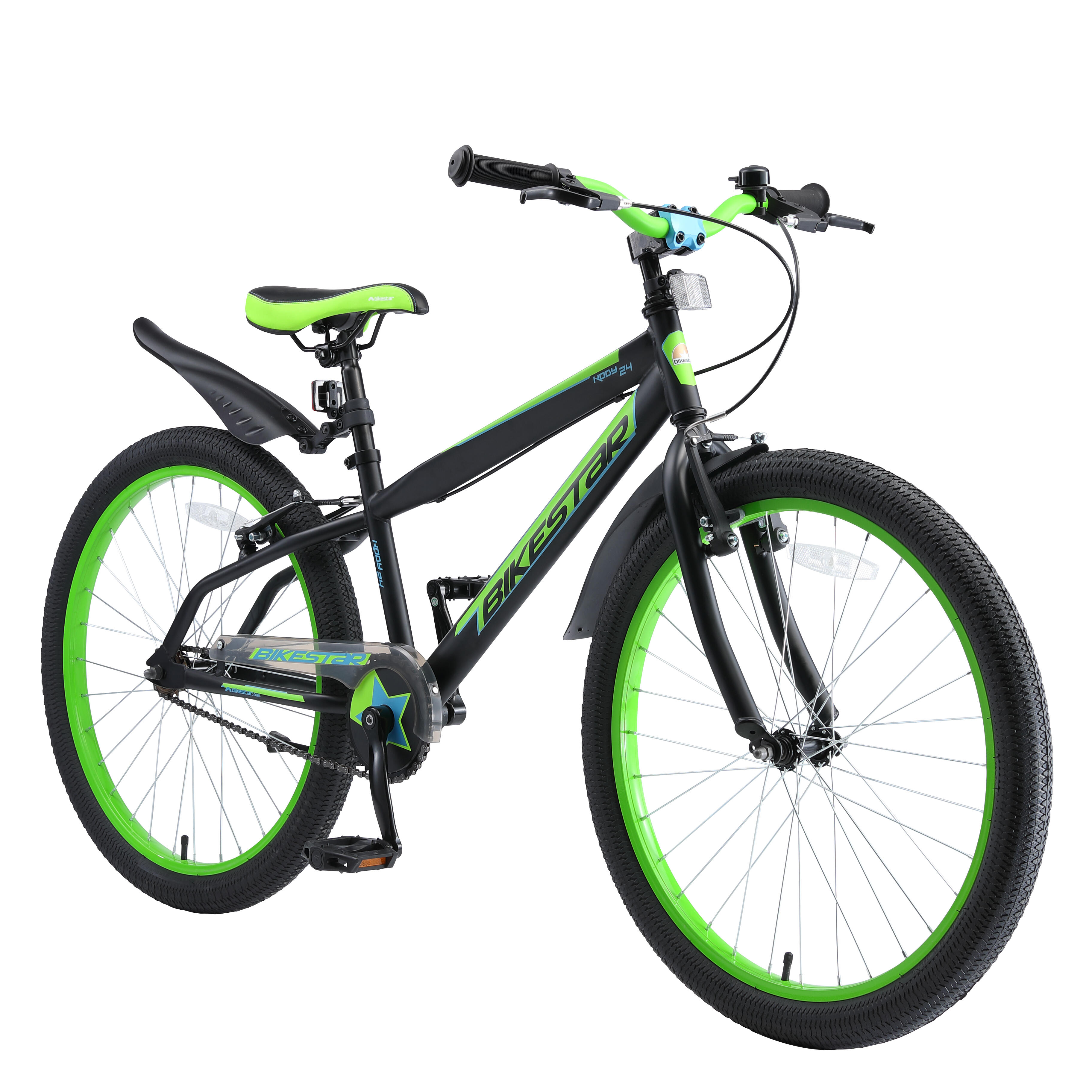 Bikestar - Vélo Enfant 24 Pouces À Partir De 8 - 11 Ans, Vtc Urban Jungle - Vélo Enfant - Noir - 24" - Decathlon