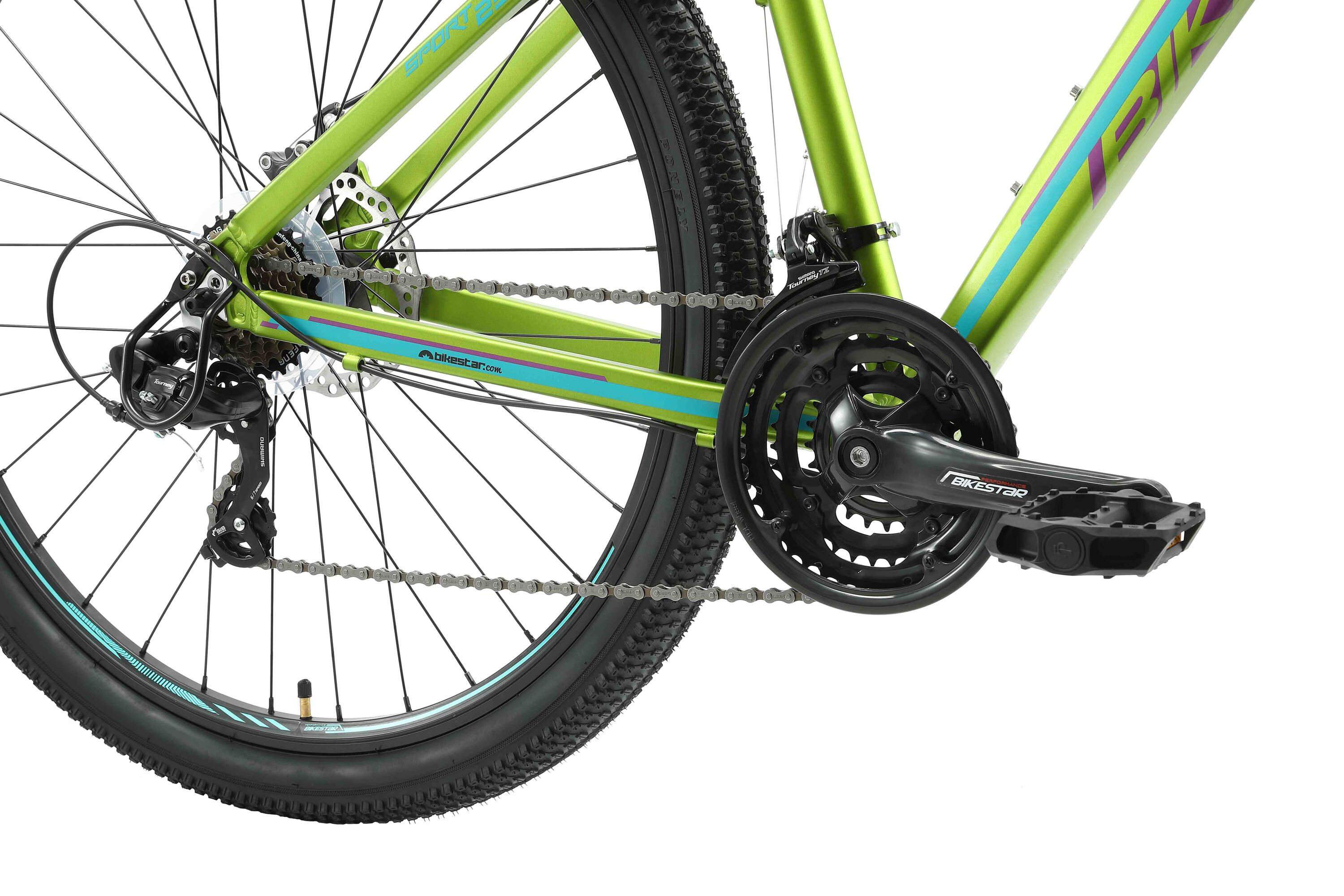 MTB fiets 29" aluminium, hardtail, 21 versnellingen, schijfremmen 3/4