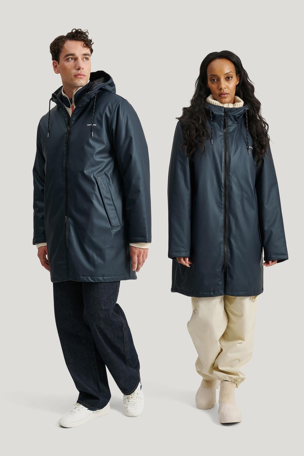 Manteau de pluie de randonnée matelassé Wings bleu marine 3/7