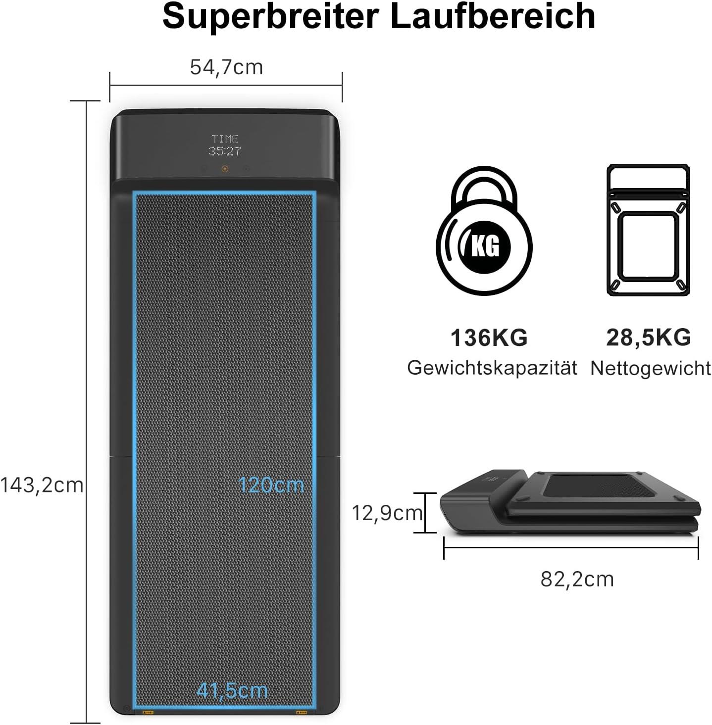 WalkingPad A1 Pro Klappbares Laufband (Maximalgewicht 136 kg) 6/7