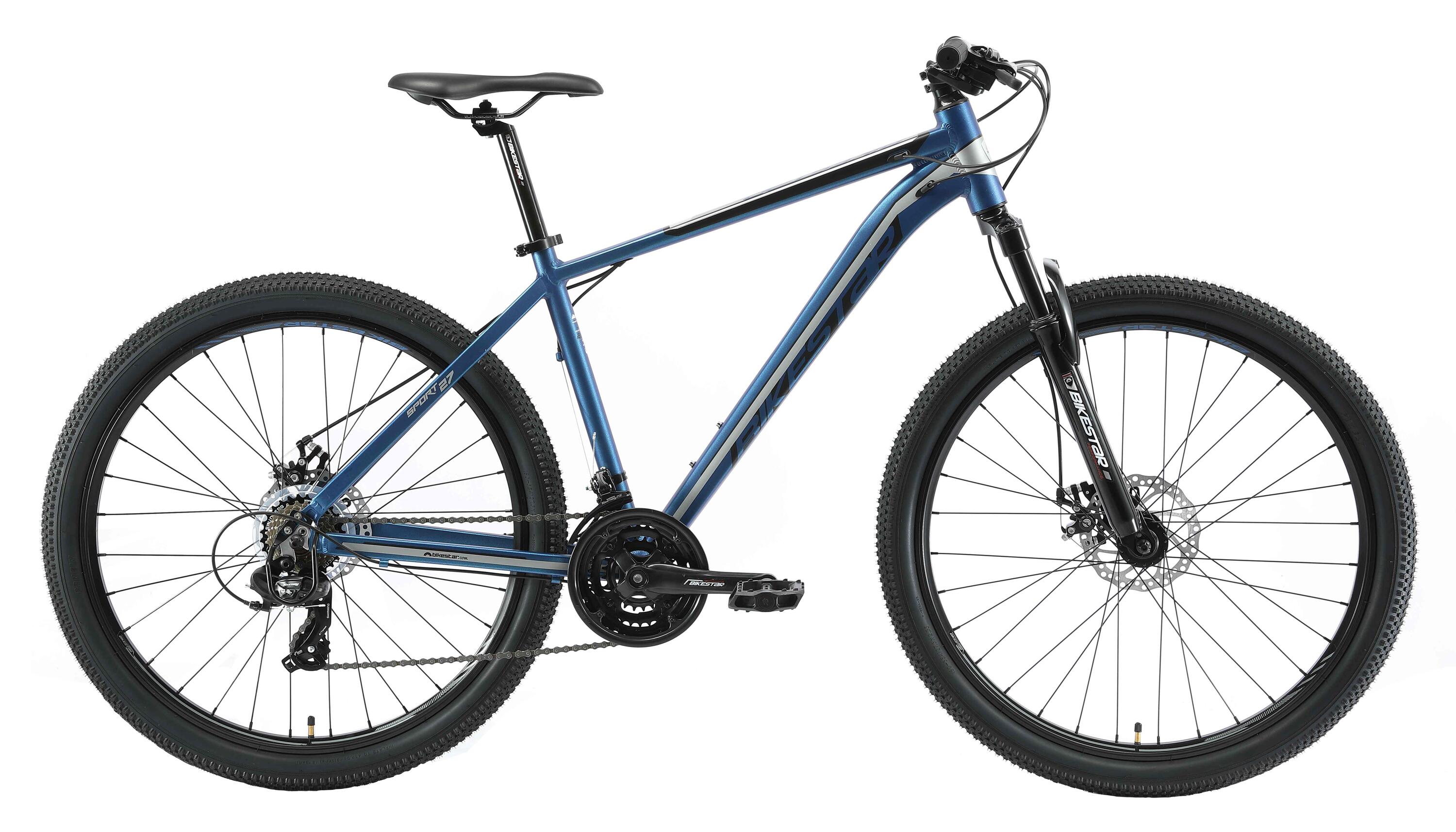 BIKESTAR MTB 27.5" aluminium, hardtail, 21 Gang, Scheibenbremse