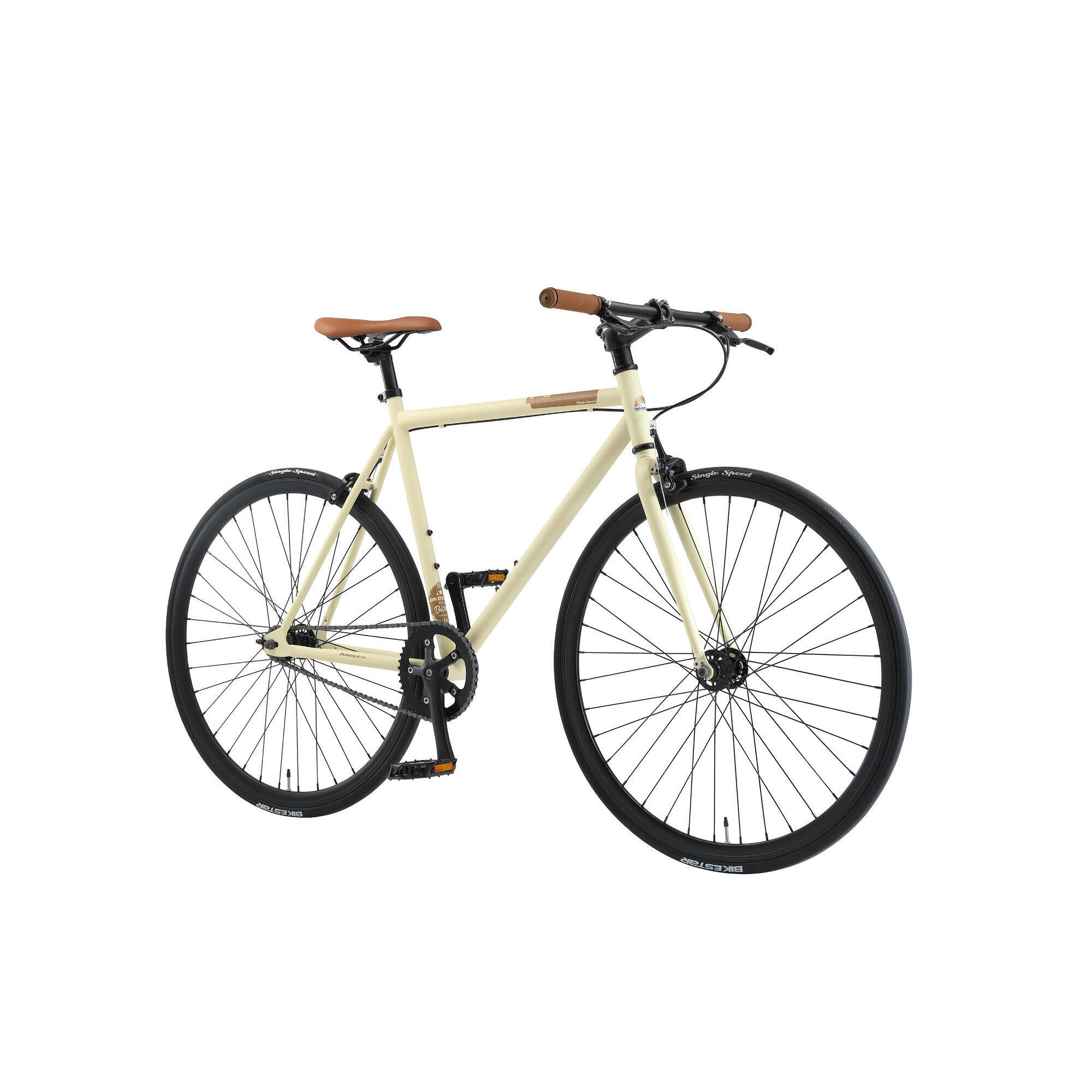 Bikestar - Vélo Urbain Single Speed 28" - Vélo Ville - Beige - 53 - Decathlon