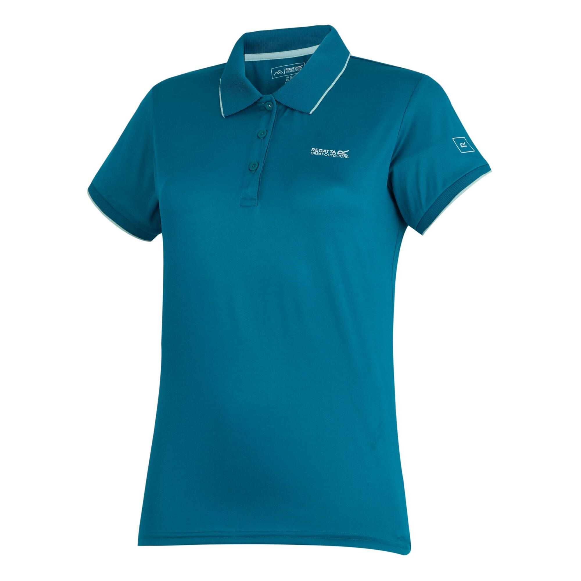Polo Manches Courtes REMEX Femme (Bleu Uni) 3/4
