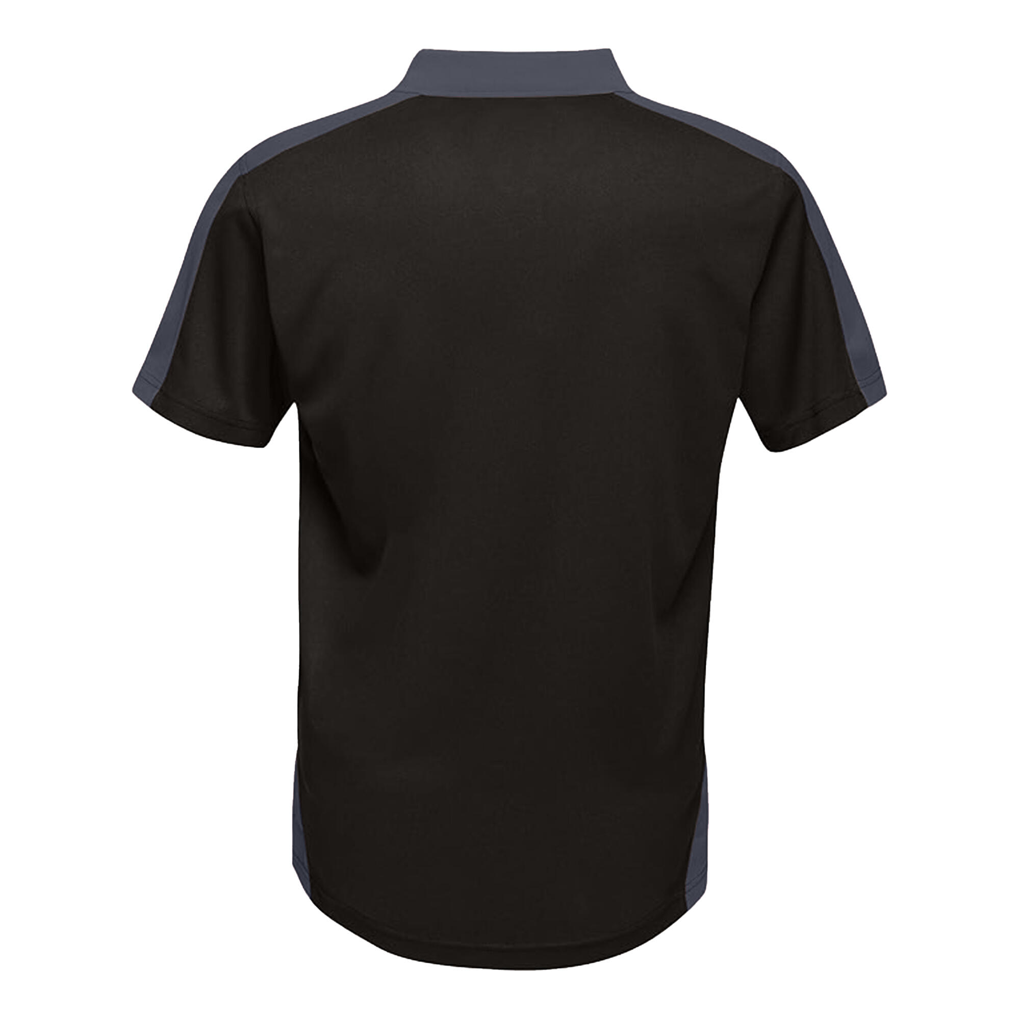 Herencontrast Coolweave Polo Shirt (Zwart/Seal Grey) 2/5