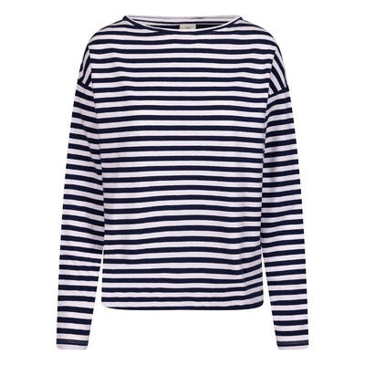 Dames thelma gestreepte top (roze waas)
