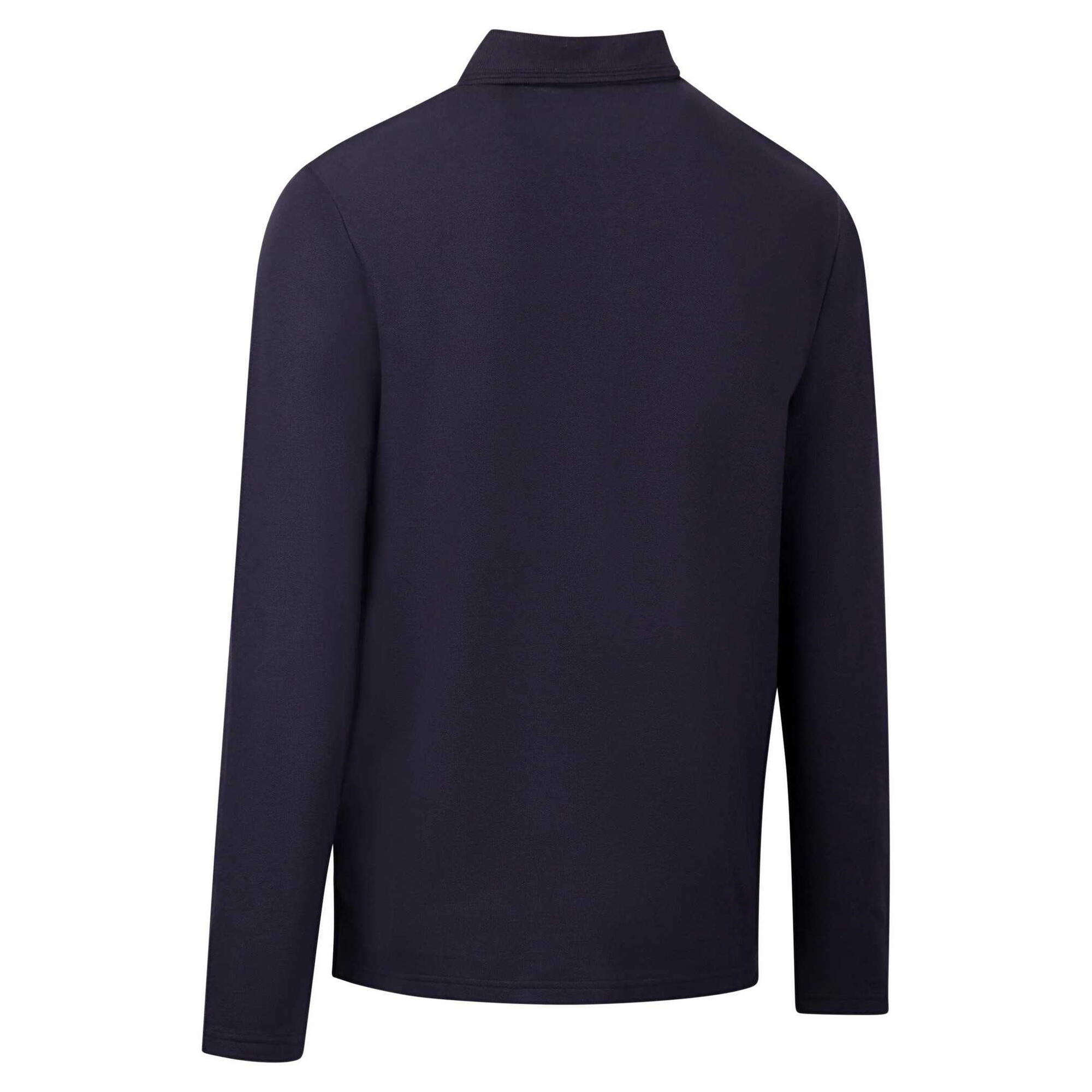 Mens Leblanc LongSleeved Polo Shirt (Navy) 2/3