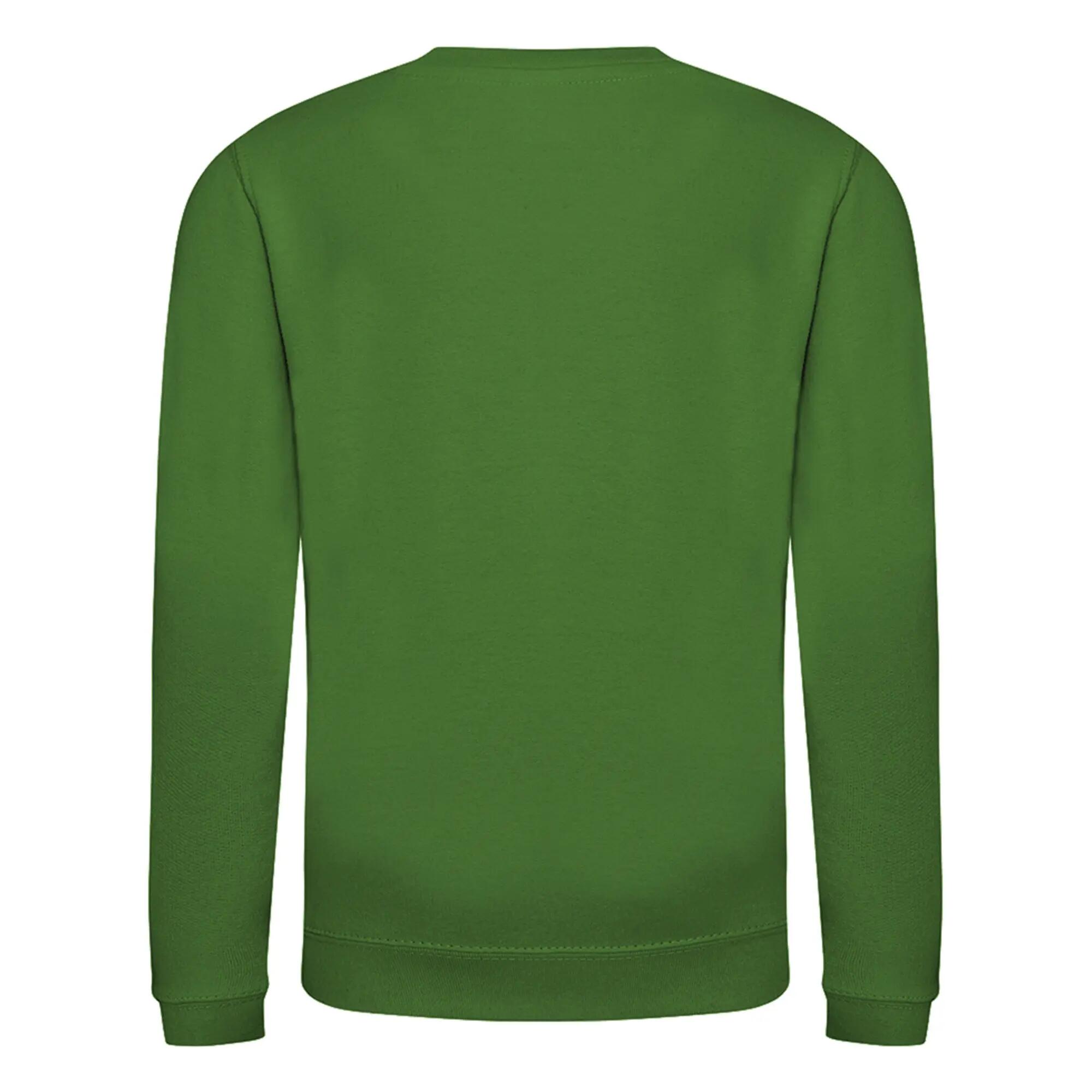 Just Hoods Pullover Sweatshirt, unifarben Kinder Kellygrün 2/3
