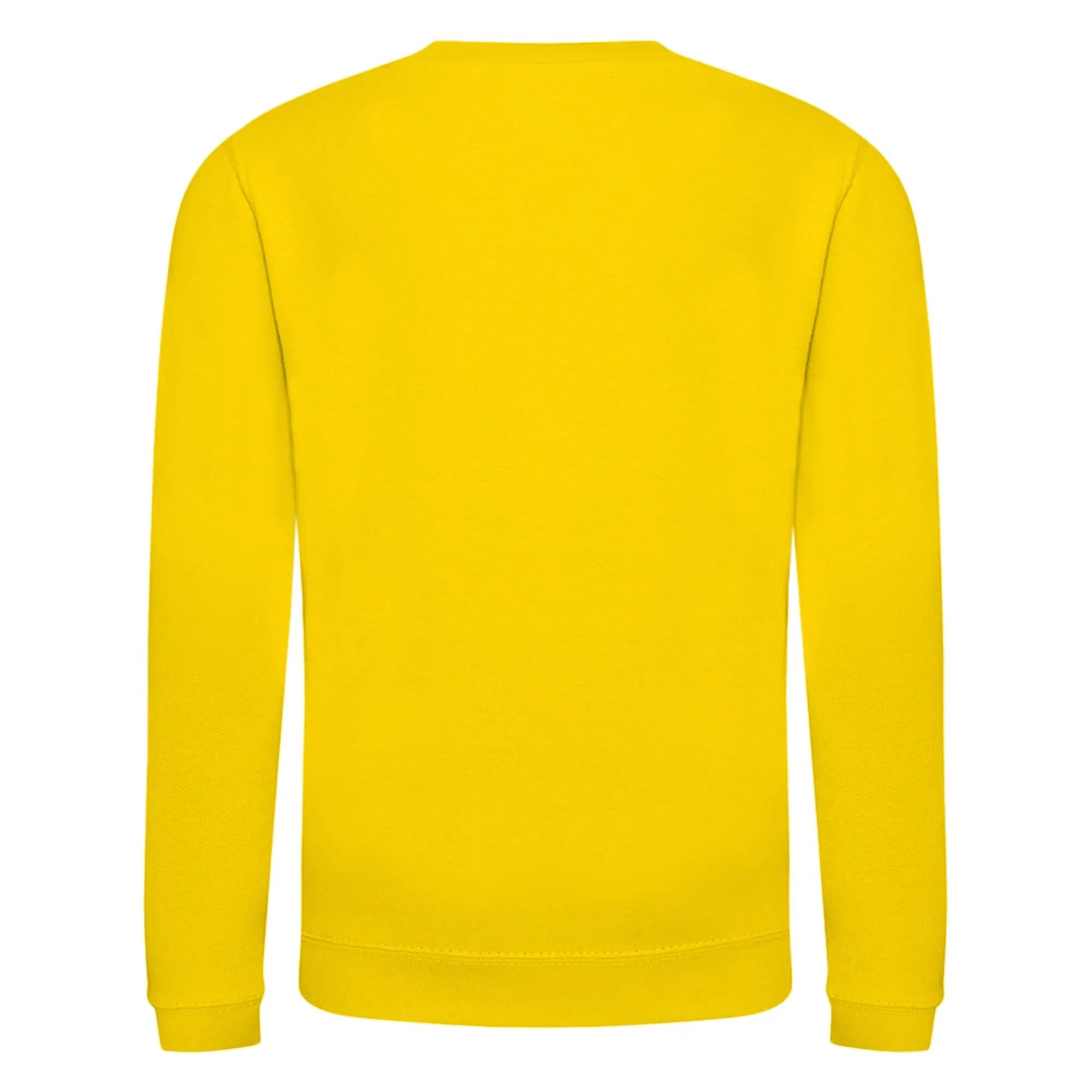 Just Hoods Pullover Sweatshirt, unifarben Kinder Sonnengelb 2/2