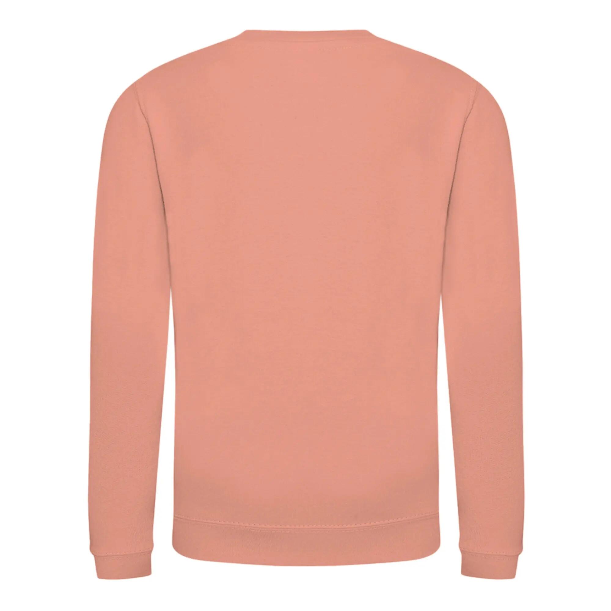 Just Hoods Pullover Sweatshirt, unifarben Kinder Rosa-Grau 2/2