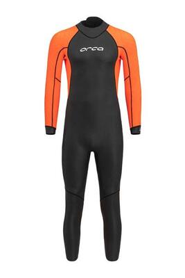 Da Uomo Vitalis Hi-Vis Back Zip Open Water Swim Muta - Black