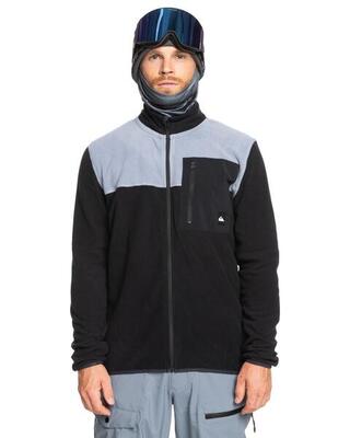 Heren quiksilver aker fleece snowboard sweatshirt met volledige ritssluiting