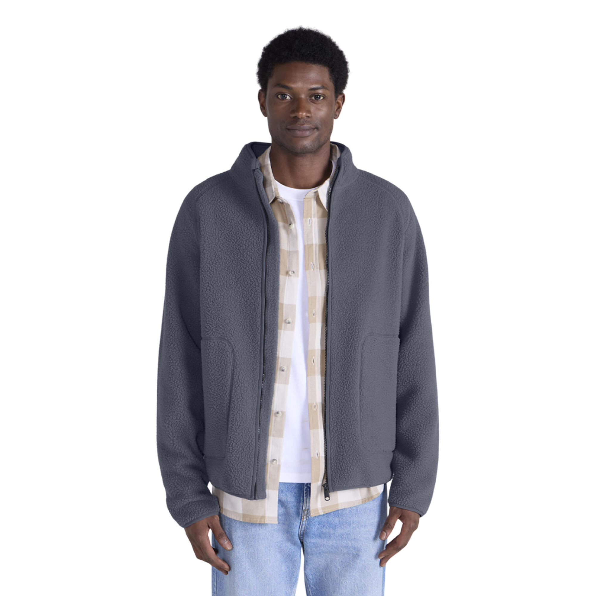 Veste Polaire ANDY Homme (Gris Clair / Gris Clair) 3/4