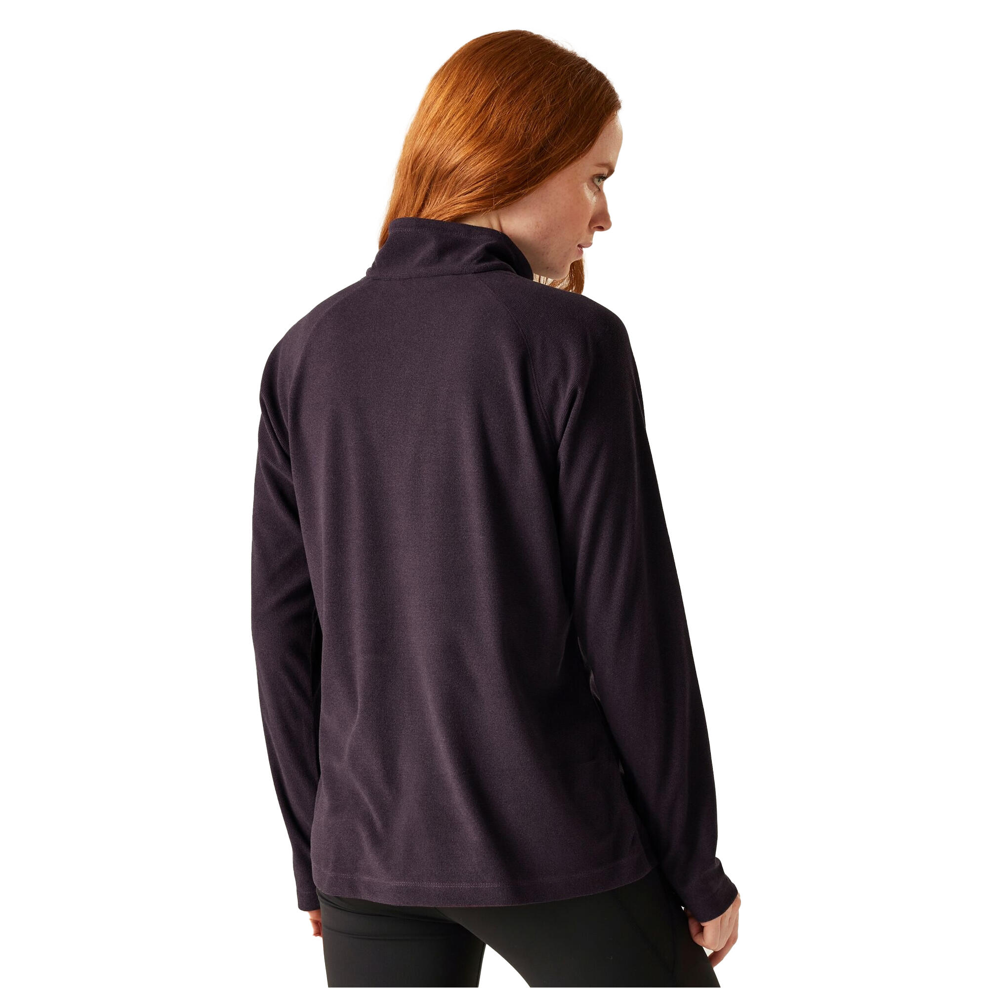 Haut Polaire MONTES Femme (Prune Sombre / Noir) 3/5