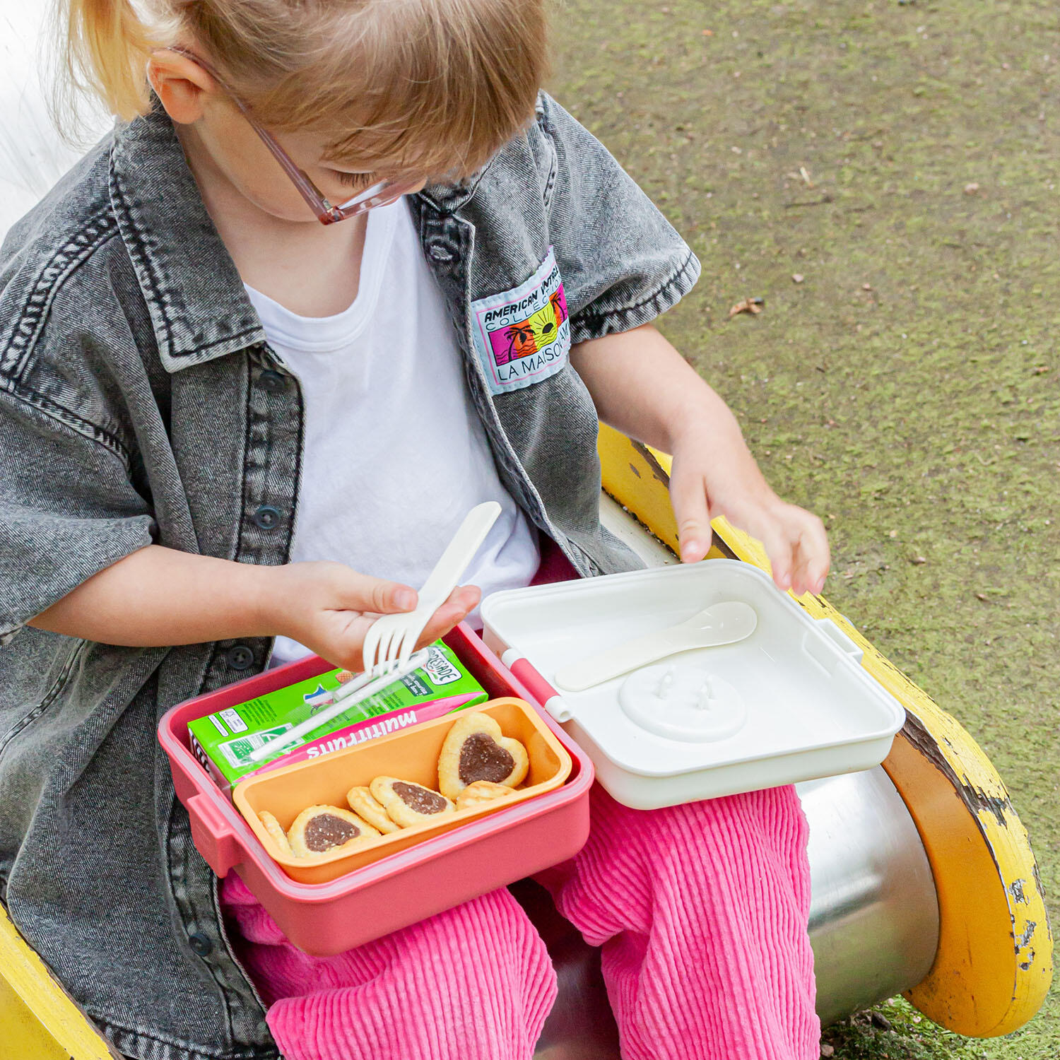 Boite repas sandwich/goûter 850ml|Enfants|Ecole, pique-nique, randonnée|Snacky 6/6