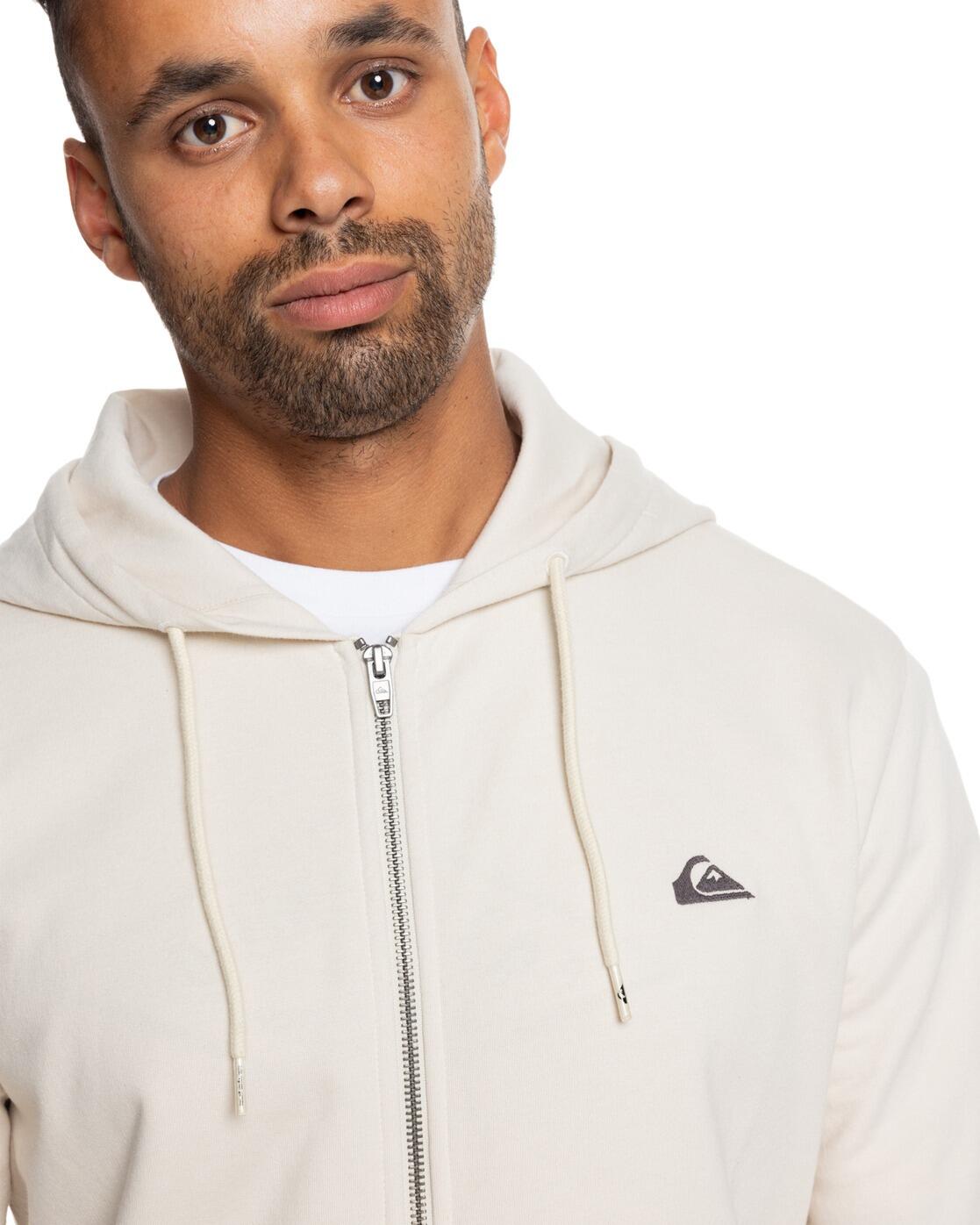 Hoody met Rits over de hele lengte BASIC ZIP Weiss Heren 4/4
