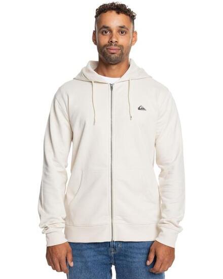 Sweat à capuche zippé BASIC ZIP Blanc Homme