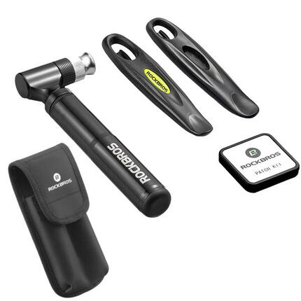 Zestaw naprawczy rowerowy w etui Rockbros 11el pompka łatki