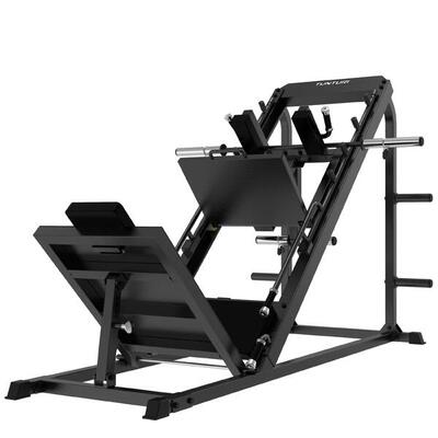 Leg press/hack squat krachtstation - plate loaded home gym - been training