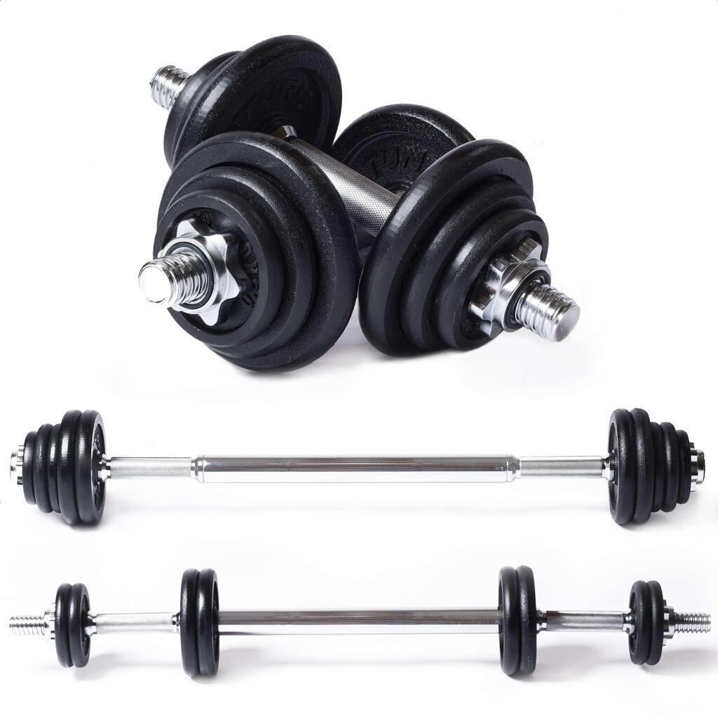 Dumbbell and Dumbbell Weight Set - Dumbbell Set 20 kg - Barbell with Weights -