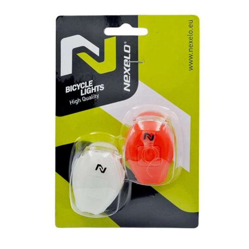 Zestaw lampek rowerowych Led Nexelo silikonowe 2/4