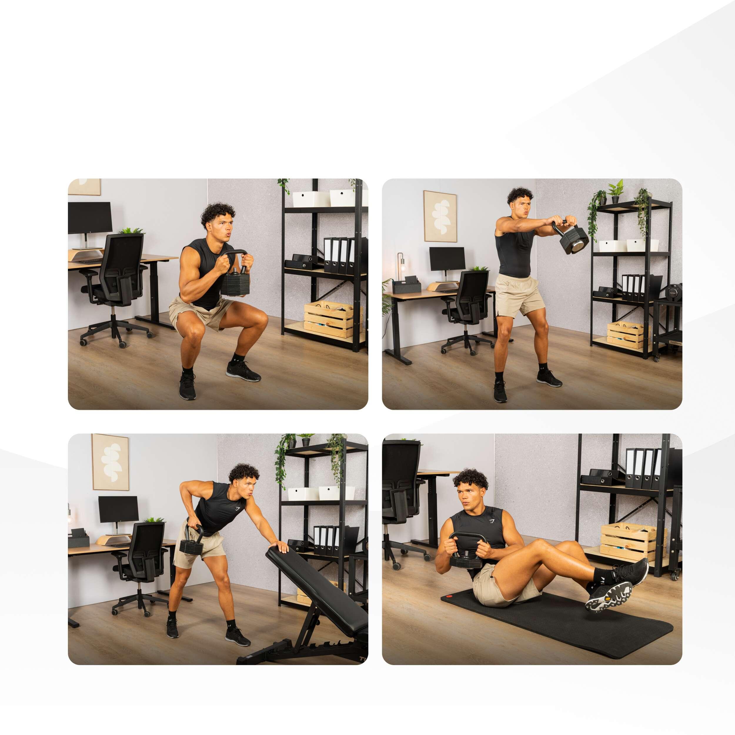 Kettlebell regolabile – Set da 19,5 kg – Regolabile da 3,5 a 19,5 kg 4/7